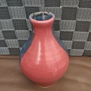 Pink and Blue Ceramic Vase